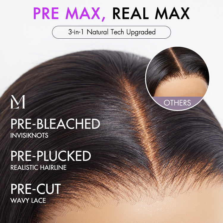 PreMax Wigs | Super Natural Hairline Silky Straight Glueless 13x4 Frontal Lace Wig Human Hair Pre-Cut Lace-06
