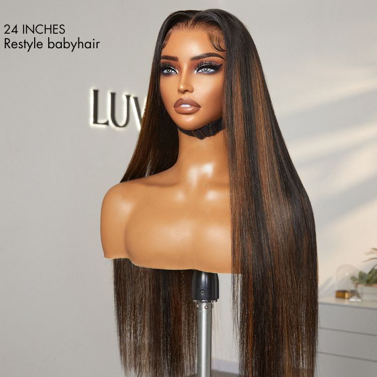 PreMax Wigs | Super Natural Hairline Silky Straight Glueless 13x4 Frontal Lace Wig Human Hair Pre-Cut Lace-10