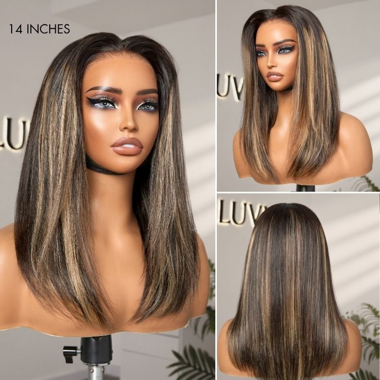 PreMax Wigs | Super Natural Hairline Silky Straight Glueless 13x4 Frontal Lace Wig Human Hair Pre-Cut Lace-14