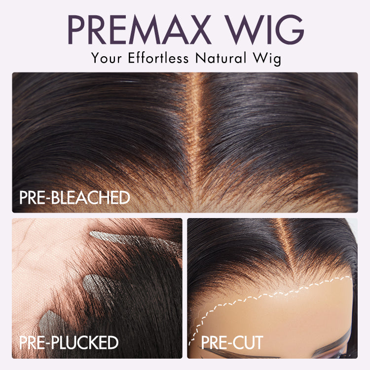 PreMax Wigs | Super Natural Hairline Silky Straight Glueless 13x4 Frontal Lace Wig Human Hair Pre-Cut Lace-07
