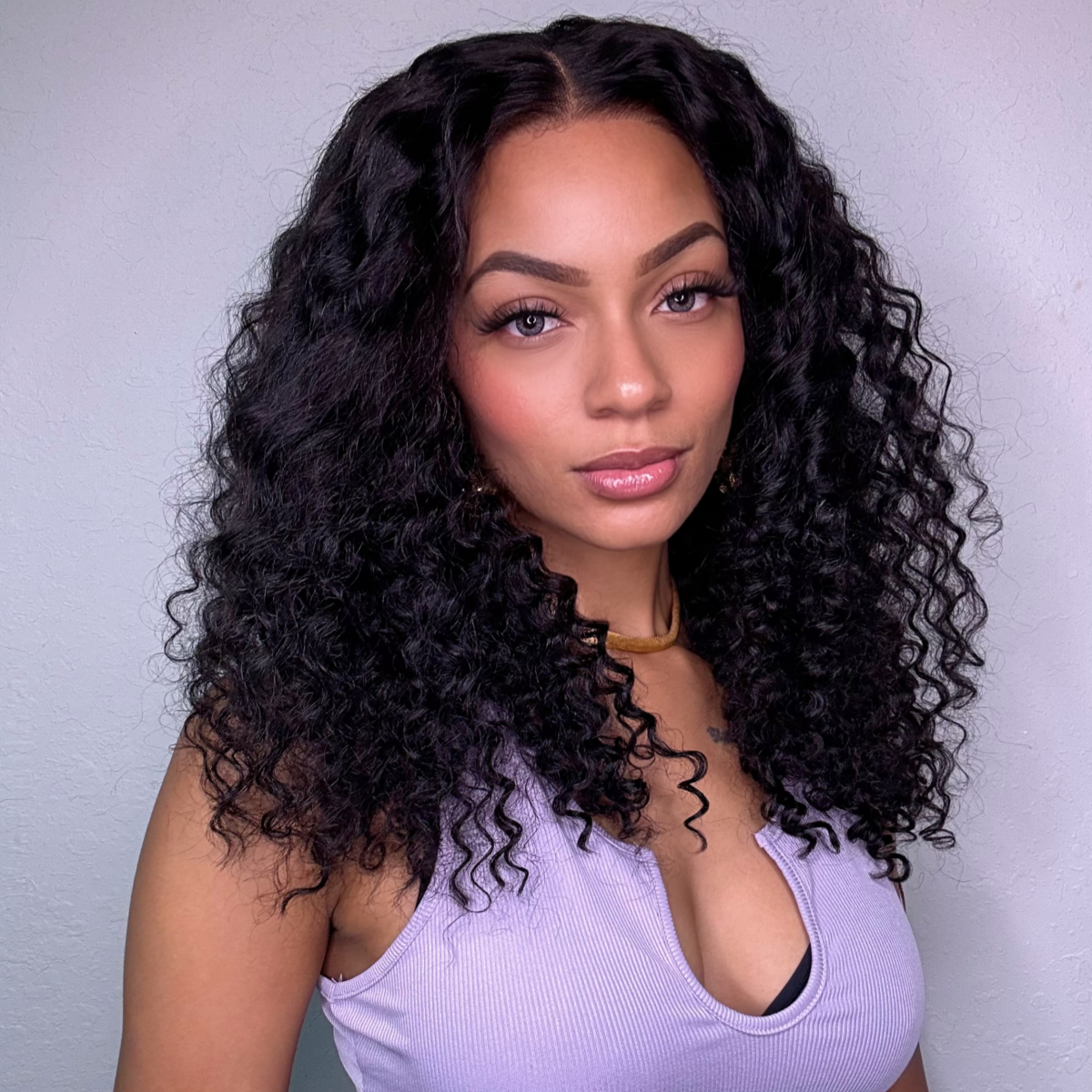UI8 Luvme All-Day Comfort™ Wig PartingMax Brown Highlights Funmi Curly 7x6 Closure HD Lace Glueless Wig Pre Cut Lace-21