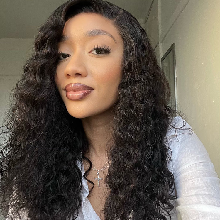 UI2 Luvme All-Day Comfort™ Wig PartingMax Brown Highlights Funmi Curly 7x6 Closure HD Lace Glueless Wig Pre Cut Lace-21