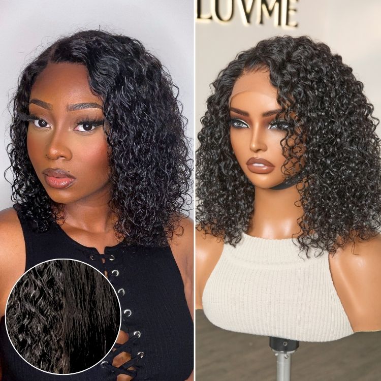 video Luvme All-Day Comfort™ Wig PartingMax Brown Highlights Funmi Curly 7x6 Closure HD Lace Glueless Wig Pre Cut Lace-30