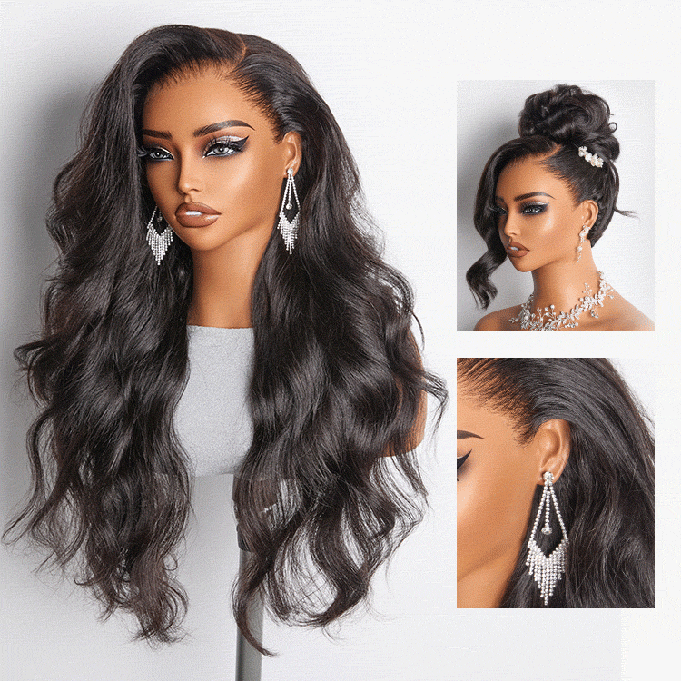 video Luvme All-Day Comfort™ Wig PartingMax Brown Highlights Funmi Curly 7x6 Closure HD Lace Glueless Wig Pre Cut Lace-34