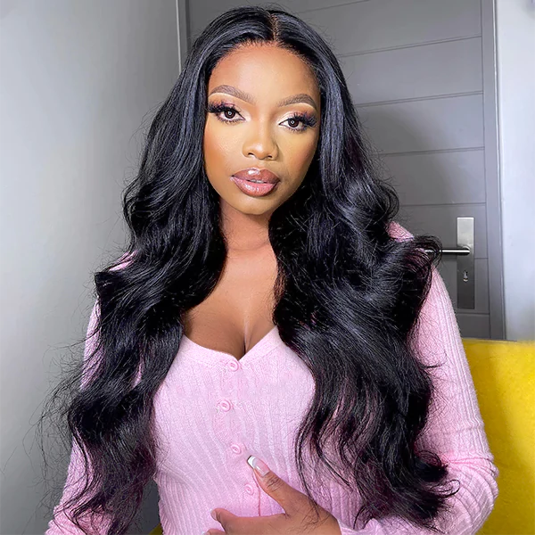 6x6 Lace Middle Part Body Wave Lace Wig | Super Lace Closure Wig