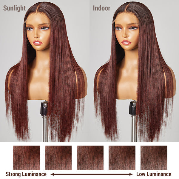 Liz Exclusive Reddish Brown Ultra Silky Straight Undetectable Glueless 5x5 Closure Lace Wig | Limited Design