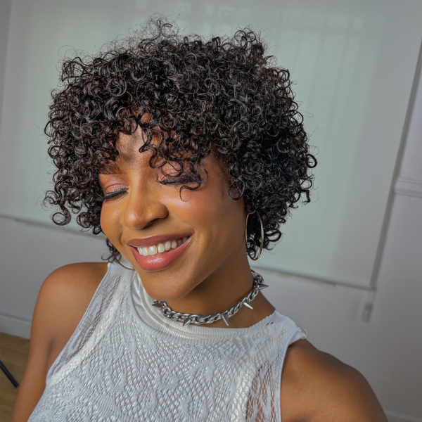 Spring Gift | Throw On & Go | Ultra Natural Lightweight Bouncy Wig With Bangs