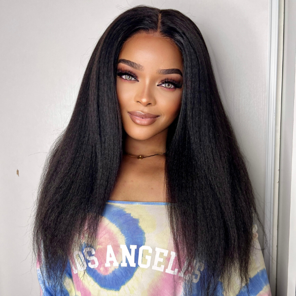 Spring Gift | Natural Kinky Straight Undetectable Invisible Lace Wig