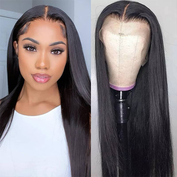 Body Wave Wig, 180% Density Frontal Lace Wig Glueless Pre Plucked