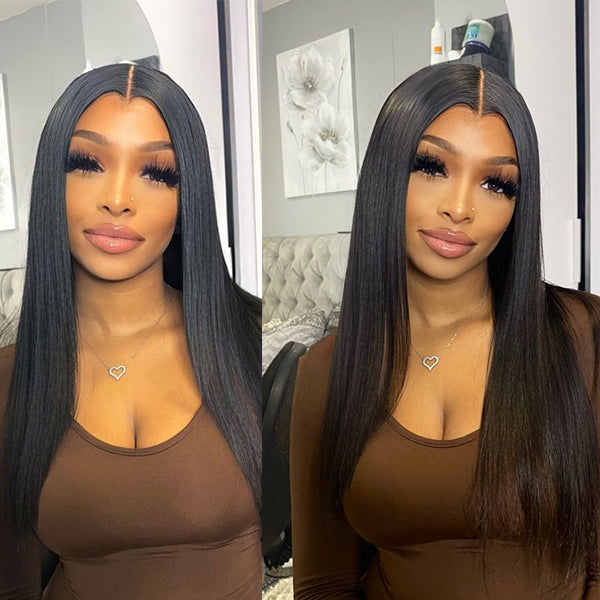 Body Wave Wig, 180% Density Frontal Lace Wig Glueless Pre Plucked