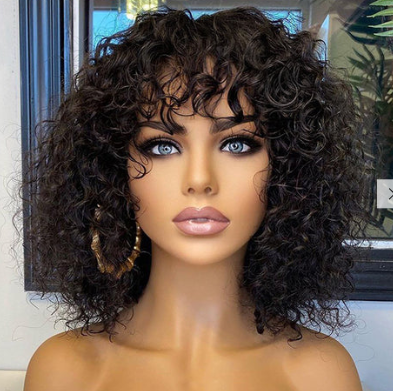 LUVME Water Wave Minimalist Undetectable HD Lace Wig With Airy Bangs 100% Human Hair【JK 3】