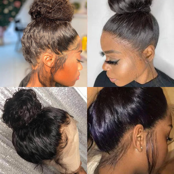 Super Natural Side Part Natural Black Glueless Lace Bob Wig 100% Human Hair | Fits All Face Shapes