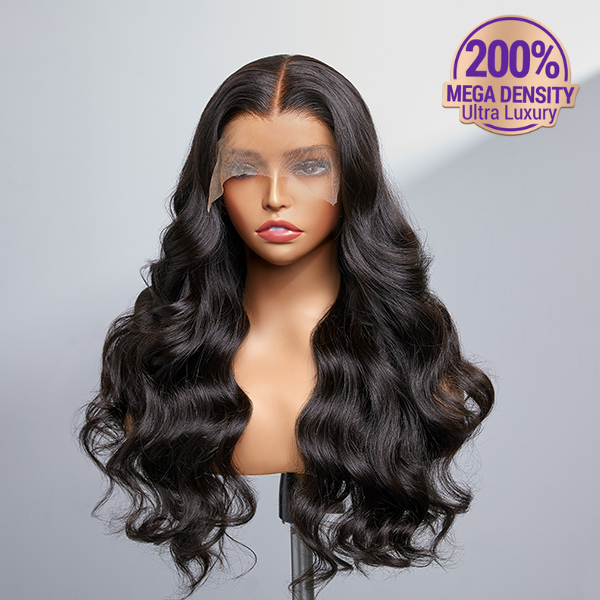200% Mega Density | Body Wave Undetectable Glueless 5x5 Lace Closure Wig Pre-plucked