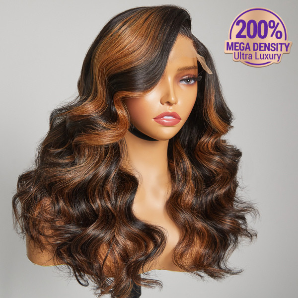 200% MEGA DENSITY | Blonde Highlight Luxury Loose Wave 5x5 Glueless Undetectable Lace Wig