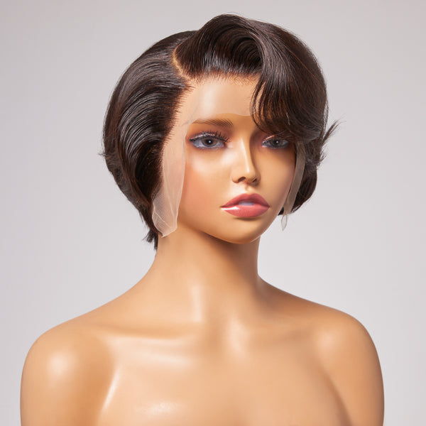 Mature Boss Sis Refined Side Part Pixie Cut 13x4 Frontal Lace Wig Pre-plucked | Limited Design