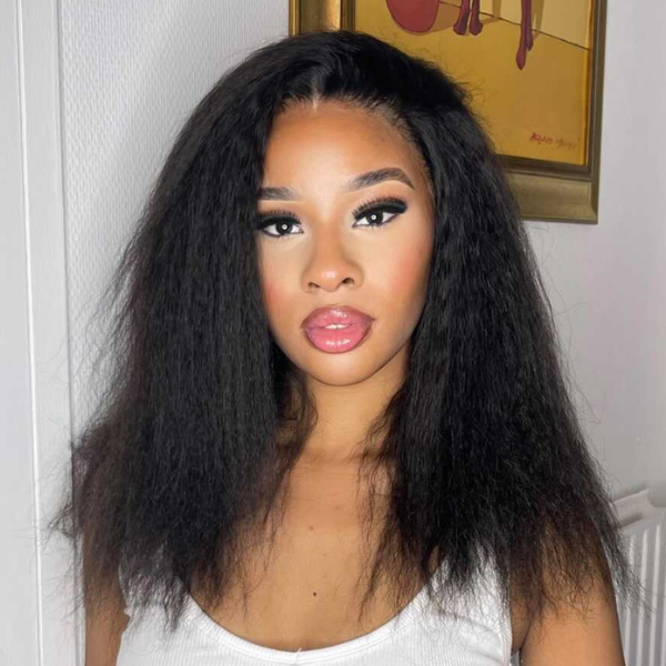 Undetectable Kinky Straight 13x4 Frontal Lace Wig