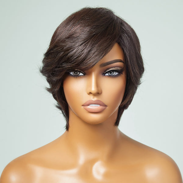 Affordable Pixie Cut Glueless Wig With Bangs | Not Sold Separately