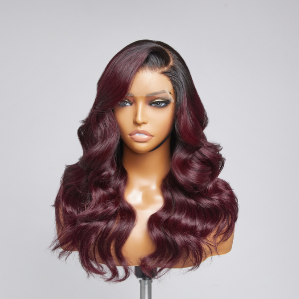 Exclusive Discount | Chic Dark Burgundy 99J Body Wave 5x5 Glueless Closure Wigs