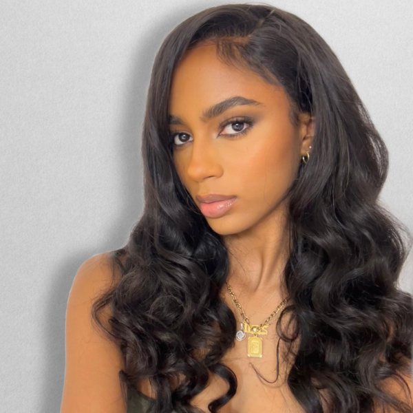 Gorgeous Natural Black Body Wave 5x5 Closure HD Lace Glueless Wig 100% Human Hair