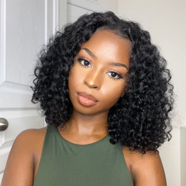 v part wigs v part wig human hair  Deep Curly V Part Wig Quick And Easy Install | Beginner Friendly