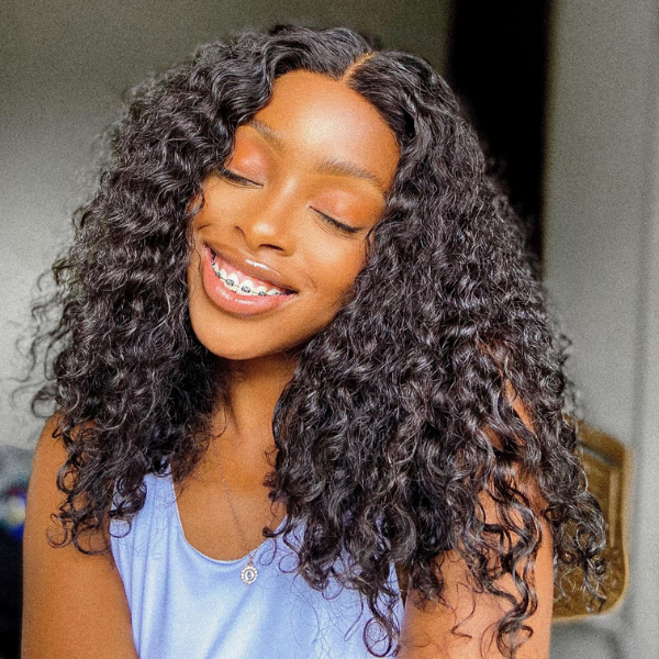 Glueless Mid Part Bouncy Shaggy Undetectable Minimalist Lace Wig | Pre-plucked & Effortless