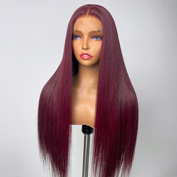 Mystery Mulberry Silky Straight 4x4 Closure Lace Glueless Wig;Closure Wigs;Straight Wigs;