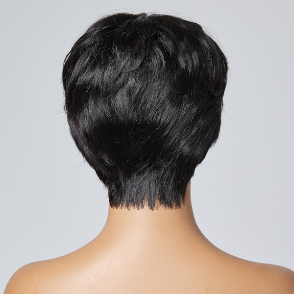 Boss Style Glueless Short Pixie Cut Wig With Layered Bangs | Not Sold Separately