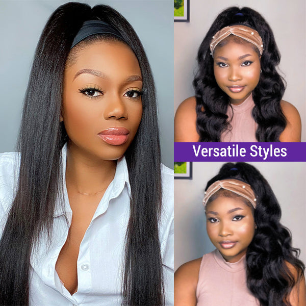Kinky Straight Affordable Headband Wig (Get Free Trendy Headband)