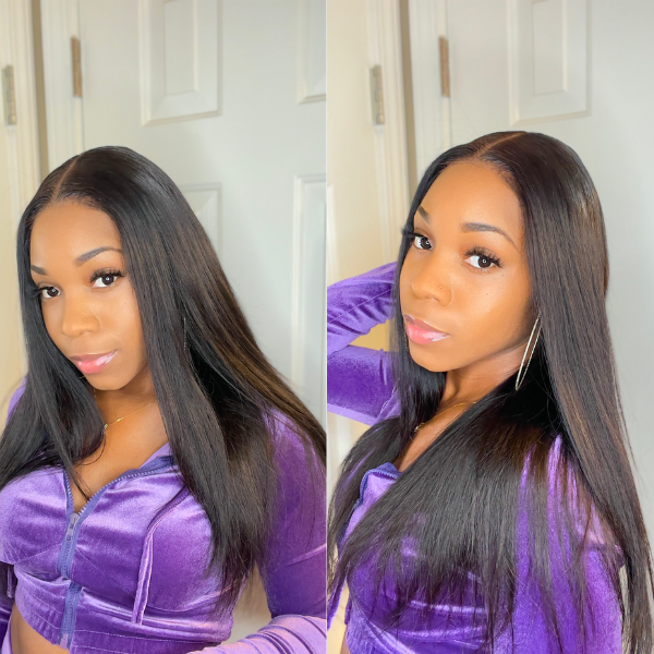 Pre-bleached Silky Straight 13x4 Frontal Lace Wig