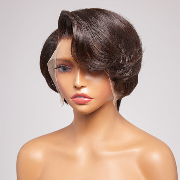 Mature Boss Sis Refined Side Part Pixie Cut 13x4 Frontal Lace Wig Pre-plucked | Limited Design