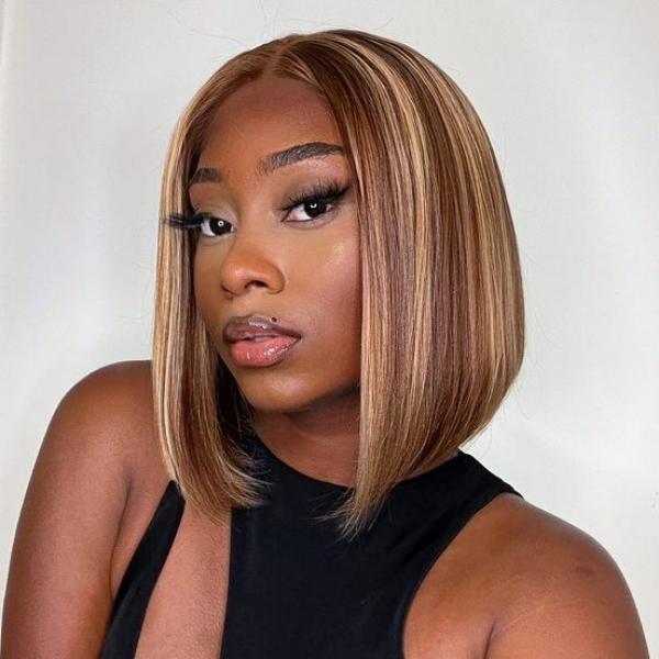 Special Sale | Sleek Highlights Glueless Closure Bob Wig
