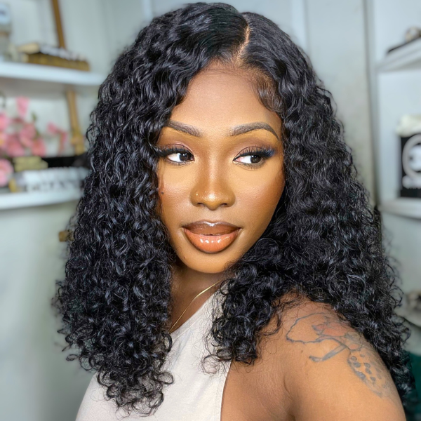 Glueless Mid Part Bouncy Shaggy Undetectable Minimalist Lace Wig | Pre-plucked & Effortless