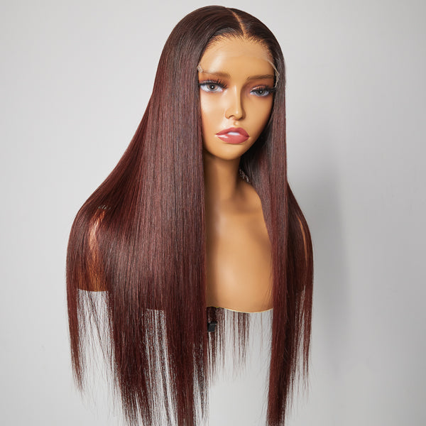Liz Exclusive Reddish Brown Ultra Silky Straight Undetectable Glueless 5x5 Closure Lace Wig | Limited Design