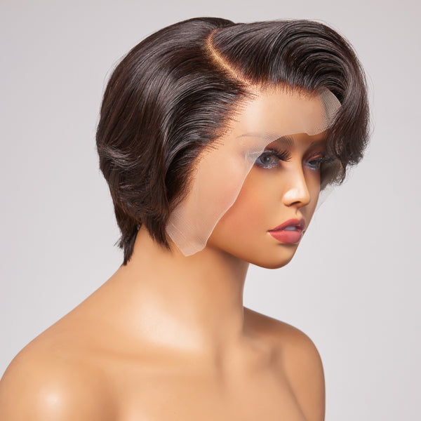 Mature Boss Sis Refined Side Part Pixie Cut 13x4 Frontal Lace Wig Pre-plucked | Limited Design