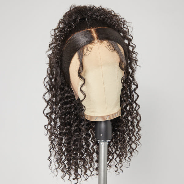 Zoe Unique Sleek-top Deep Wave 13x4 Frontal Lace Wig Pre-plucked | Limited Design