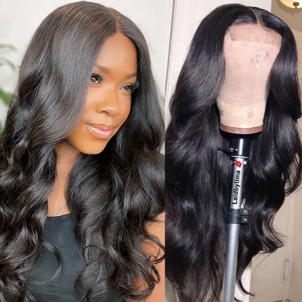 Super Easy 4x4 Glueless Lace Body Wave Closure Wig(14-26 inches)