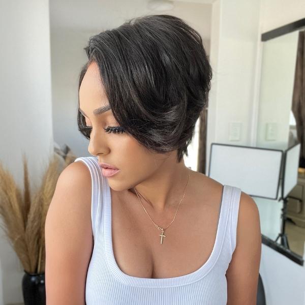 Welcome Back | Mature Boss Style Affordable 5x5 Lace Closure Short Pixie Cut Wig