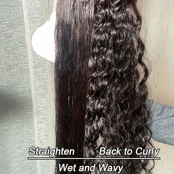 Wet And Wavy High Density Glueless Lace Closure Wig