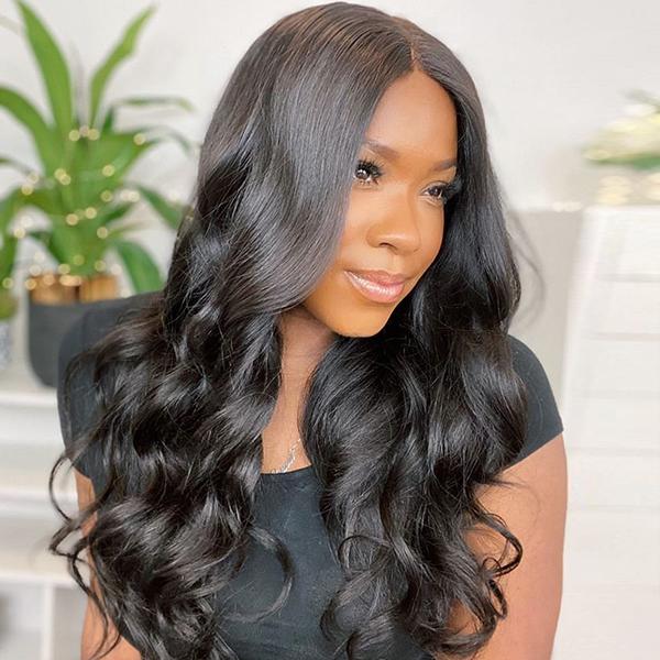 Super Easy 4x4 Glueless Lace Body Wave Closure Wig(14-26 inches)