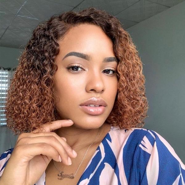 Special Sale | Trendy Mix Brown Curly Glueless Undetectable Invisible Lace Wig