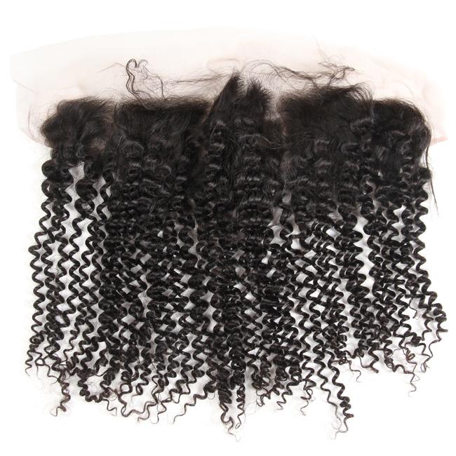 1Pc Deep Curly Pre Plucked Lace Frontal
