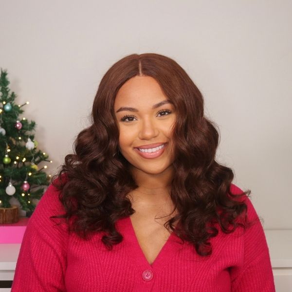 Loose Wave Chestnut Brown Glueless Wig | 5x5 Closure Lace