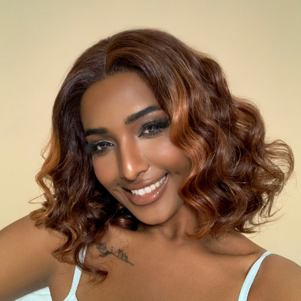 Special Sale | Elegant Brown Ombre Loose Wave Glueless Minimalist Lace Wig