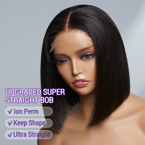 Venta flash | Peluca Bob con parte lateral de encaje invisible ultracompleta e indetectable | Clásico y elegante