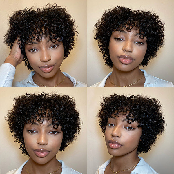 Throw On & Go | Ultra Natural Lightweight Bouncy Wig With Bangs