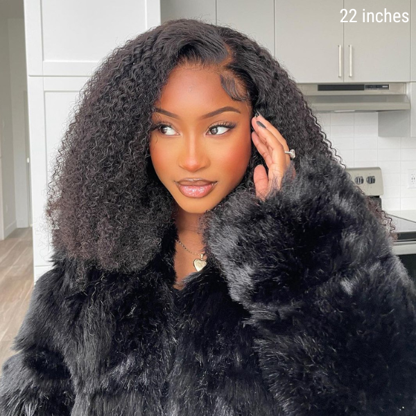 Afro Curly Free Parting Undetectable Invisible 13x4  Lace Frontal Wig | Real HD Lace