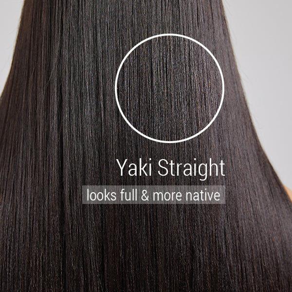 Yaki Straight Ultra Natural Minimalist Undetectable Lace Wig With Bangs