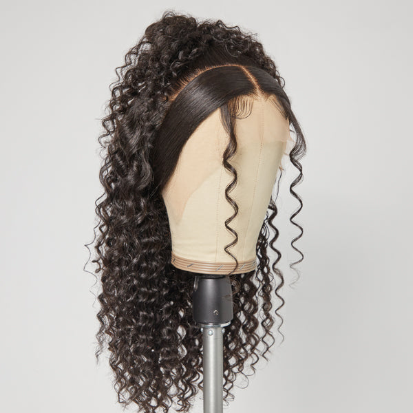 Zoe Unique Sleek-top Deep Wave 13x4 Frontal Lace Wig Pre-plucked | Limited Design