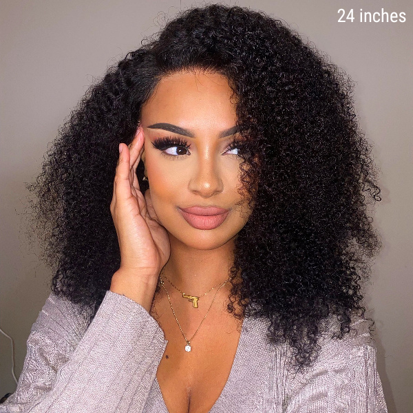 Afro Curly Free Parting Undetectable Invisible 13x4  Lace Frontal Wig | Real HD Lace