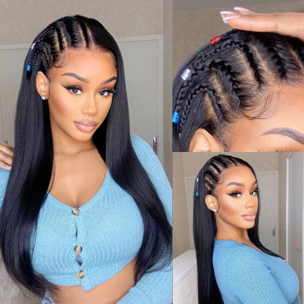 Brianna Independent Duchess Undetectable 13x4 Lace Front Wig Left Side Braids | Limited Design
